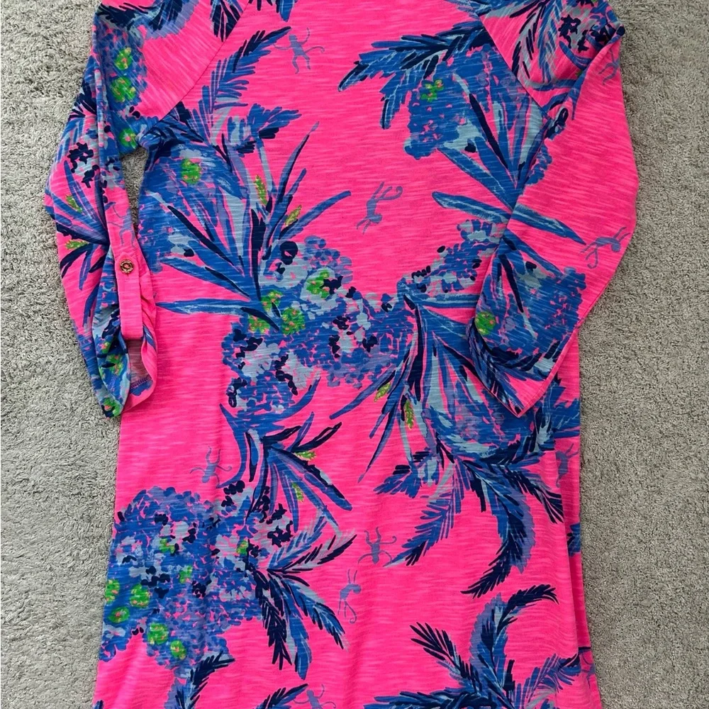 Lilly Pulitzer Pink and Bright Blue Dress - Picture 1 of 5
